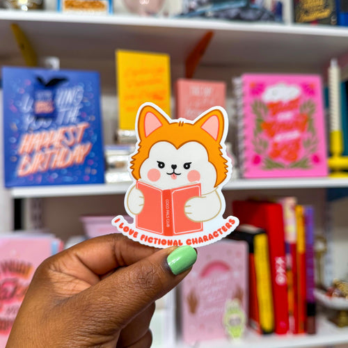 Book Lover Bee Vinyl Sticker