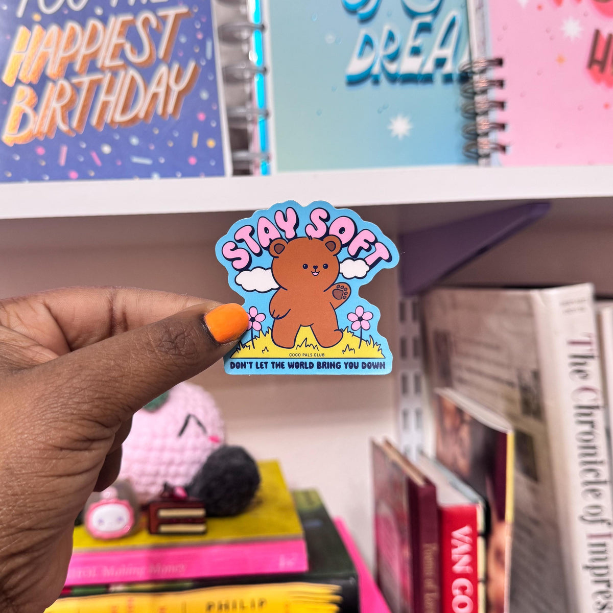 Stay Soft Berry Vinyl Sticker