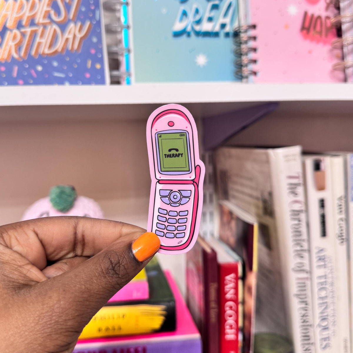 Therapy Flip Phone Vinyl Sticker