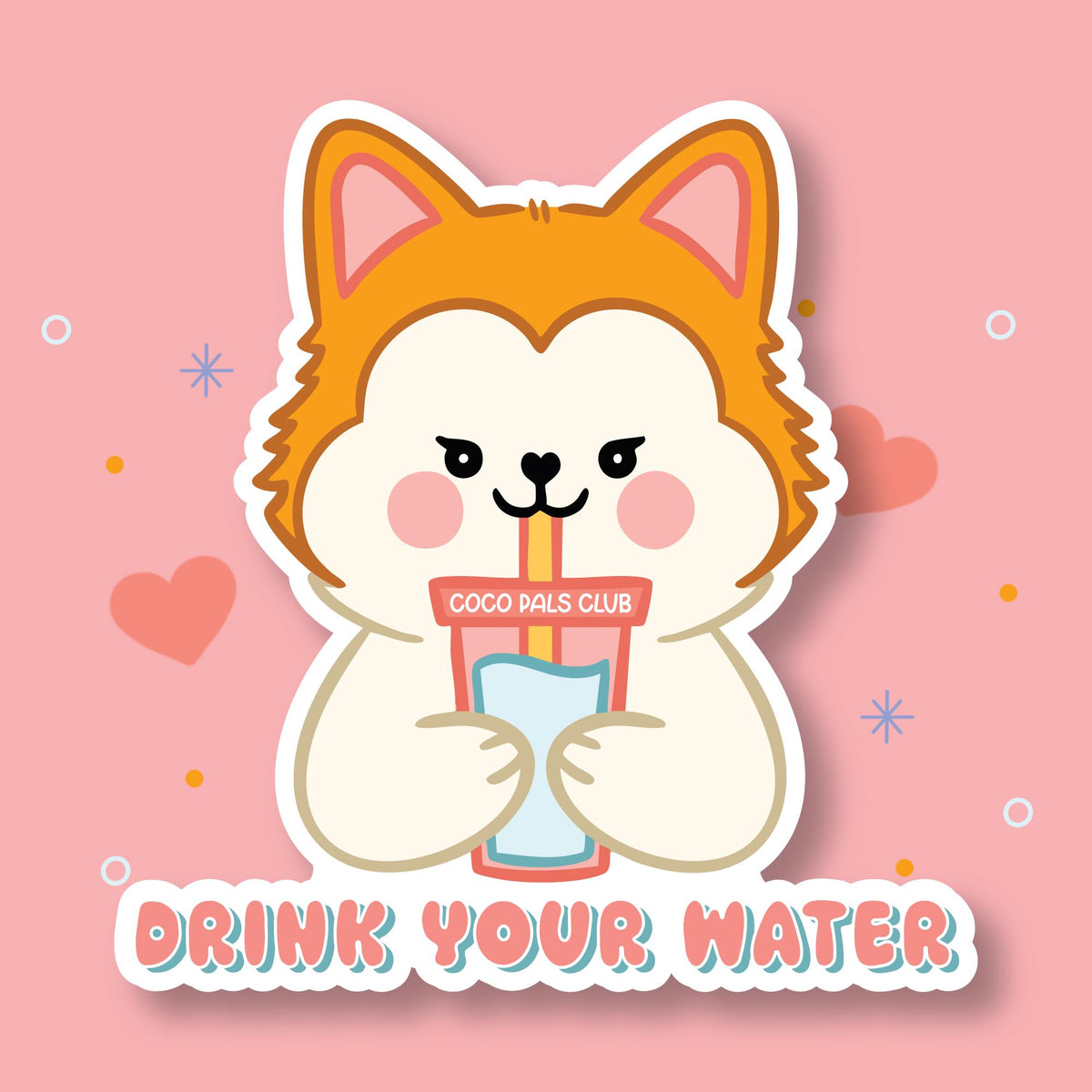 Bee Water Reminder Vinyl Sticker