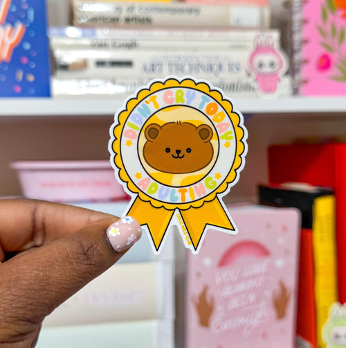 Didn't Cry Berry Award Ribbon Vinyl Sticker