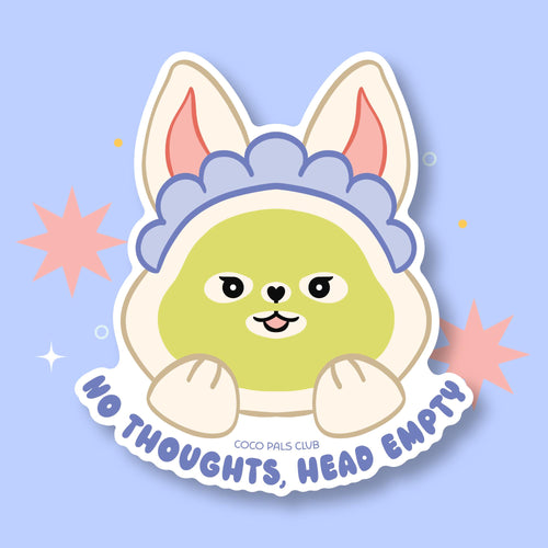 No Thoughts Lulu Vinyl Sticker