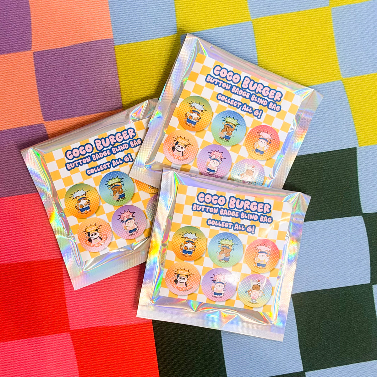 Coco Burger Button Badge Blind Bag