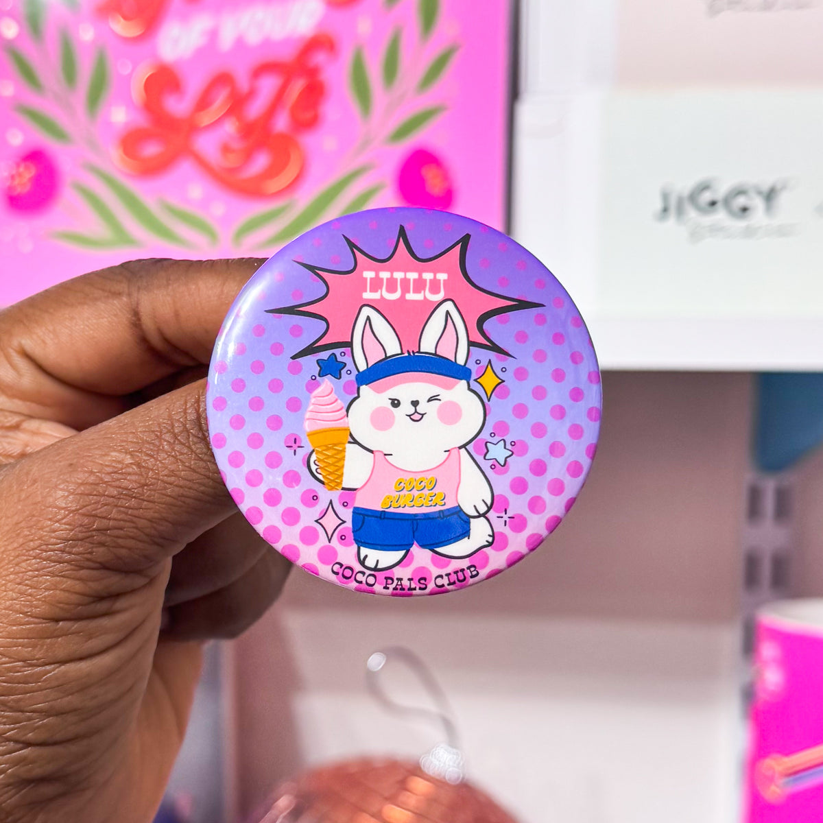Coco Burger Button Badge Blind Bag