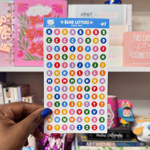 Bead Letter Sticker Sheet