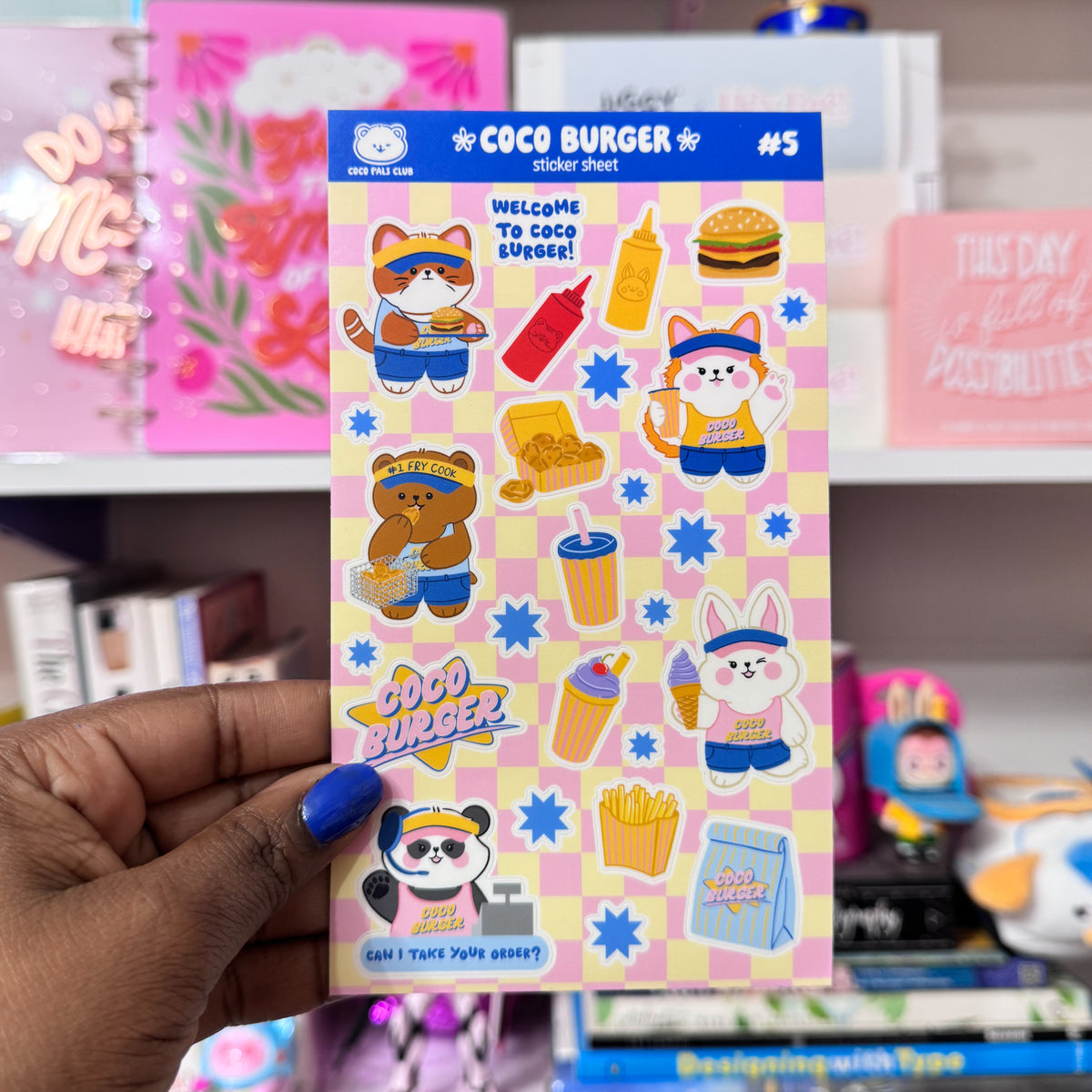 Coco Burger Sticker Sheet