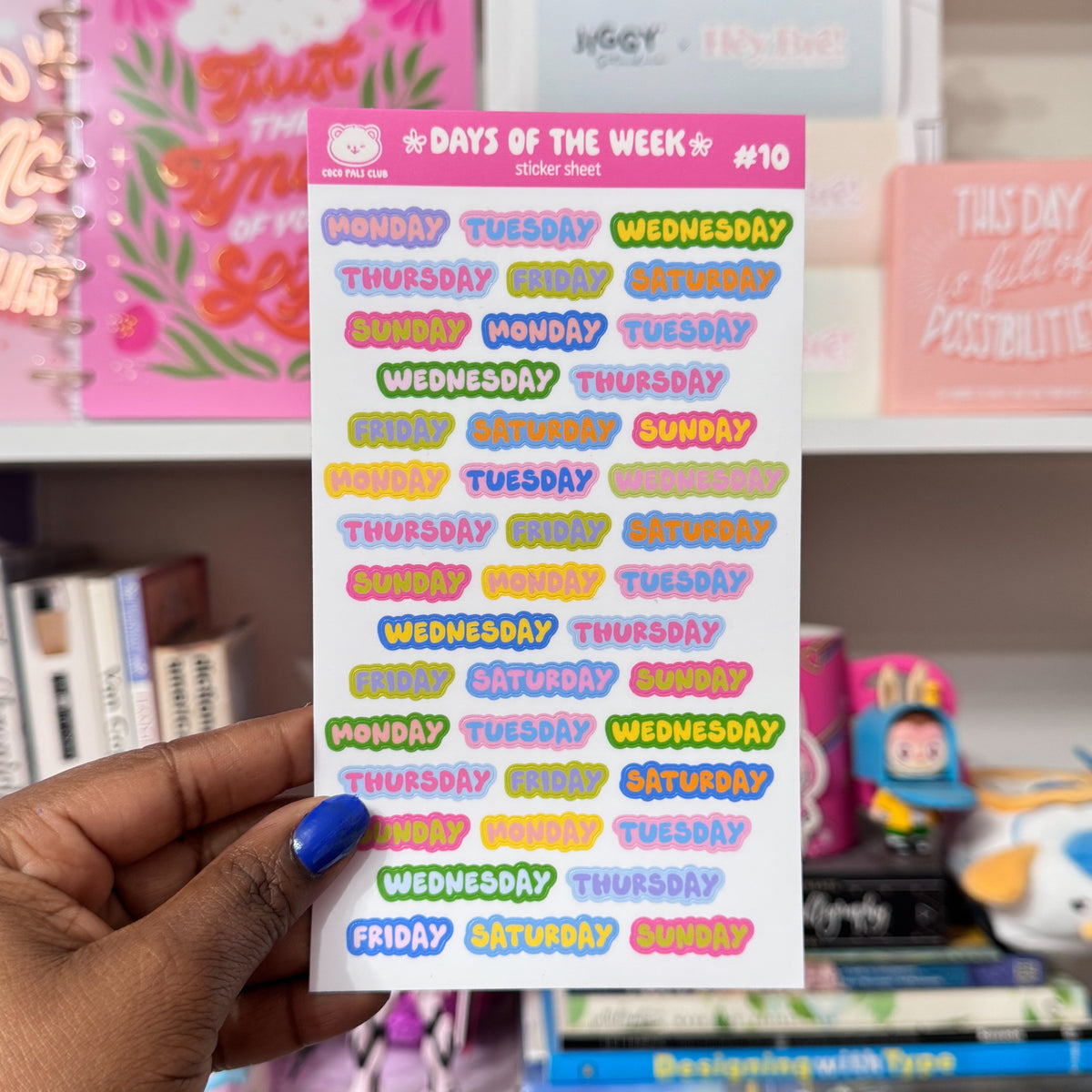 Days of the Week Sticker Sheet