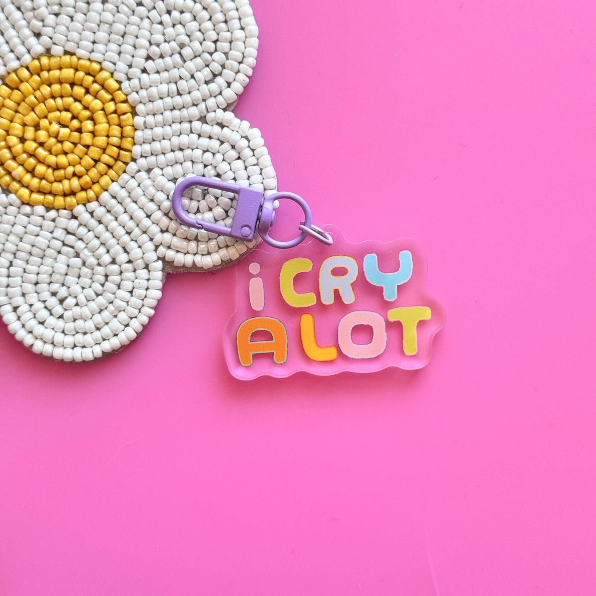 I Cry A Lot Acrylic Keychain