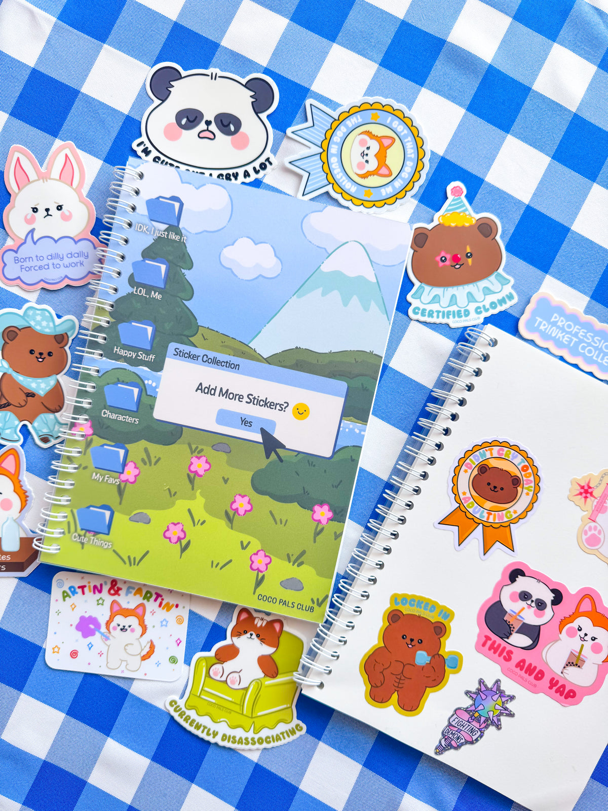 Desktop Wallpaper Reusable Sticker Book