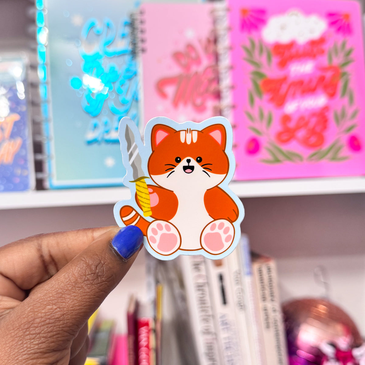 Kai With Weapon Vinyl Sticker