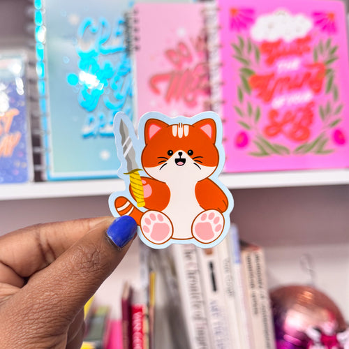 Kai With Weapon Vinyl Sticker