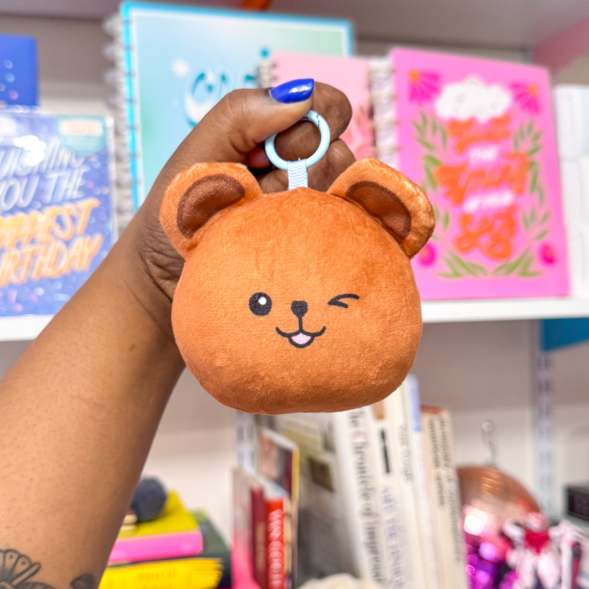 Berry Mochi Face Plushie Keychain