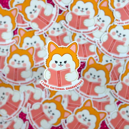 Book Lover Bee Vinyl Sticker
