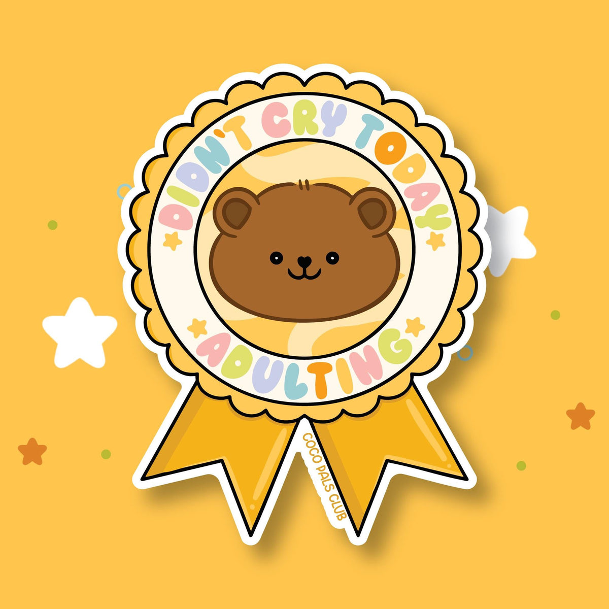 Didn't Cry Berry Award Ribbon Vinyl Sticker
