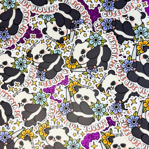 Floral Emmy Knife Vinyl Sticker