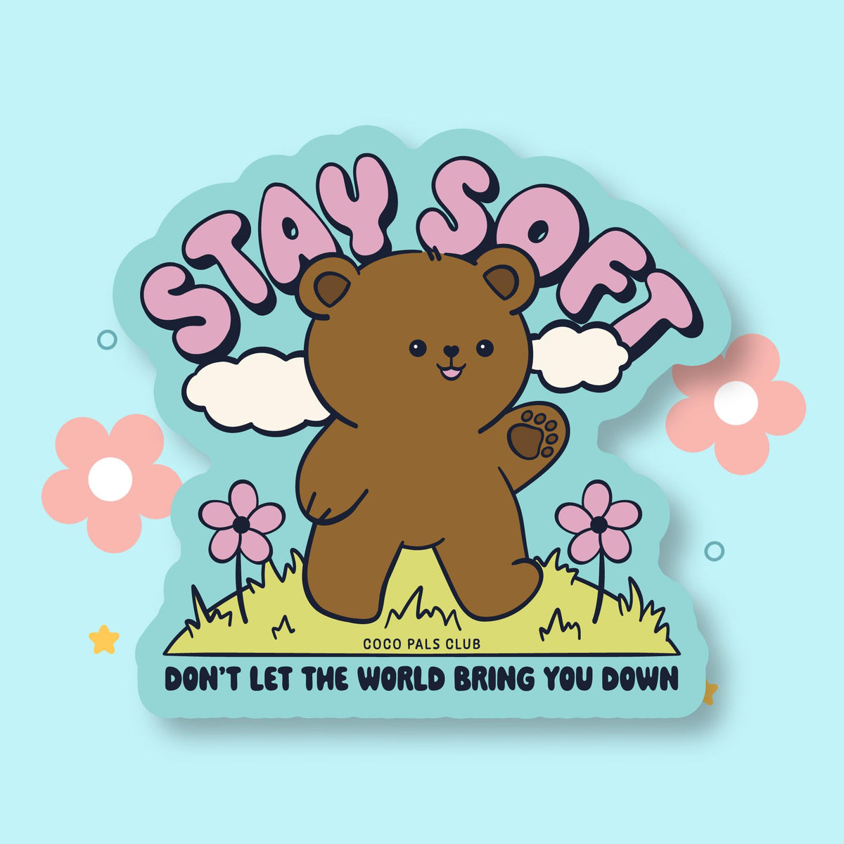 Stay Soft Berry Vinyl Sticker