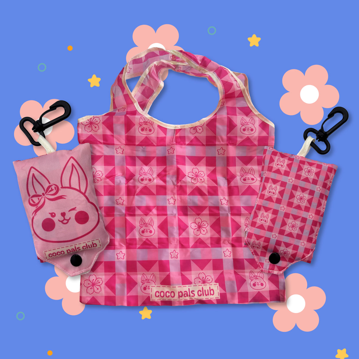Pink Lulu Sakura Foldable Shopping Bag