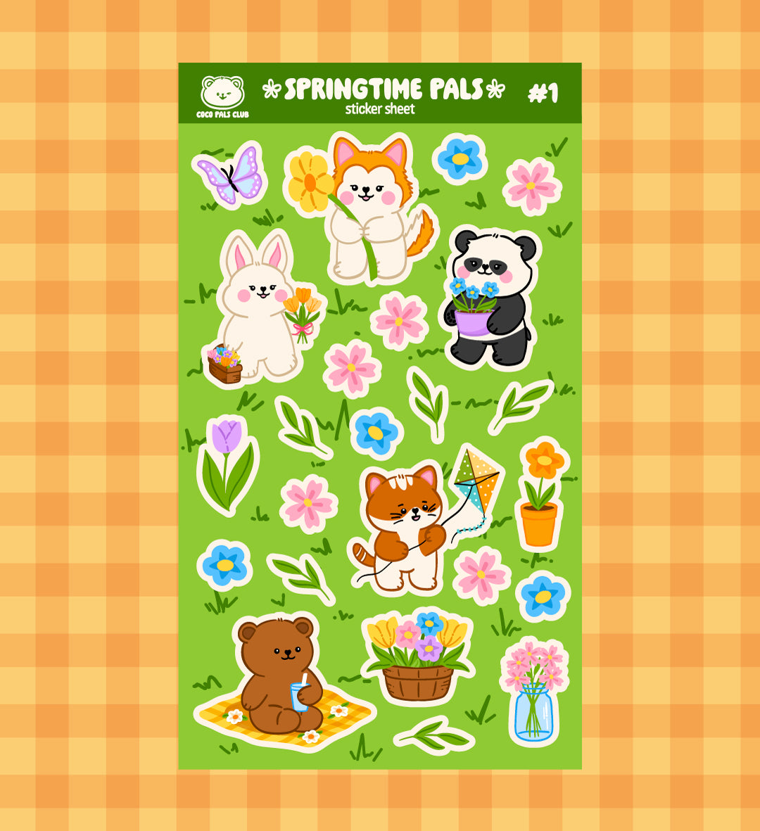 Spring Time Pals Sticker Sheet