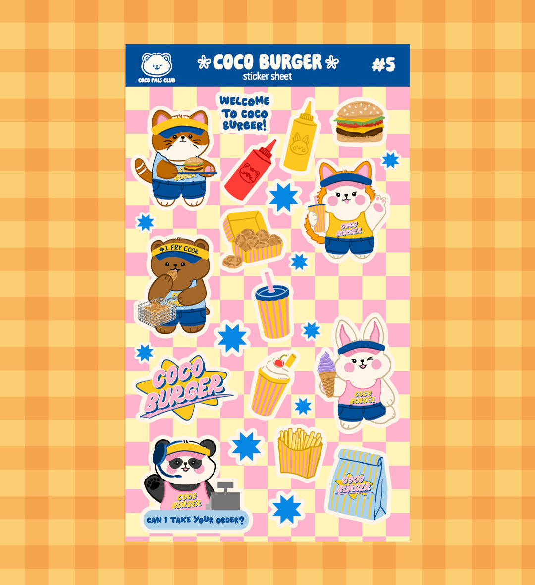 Coco Burger Sticker Sheet