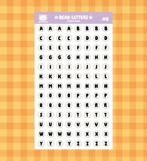 Bead Letter Sticker Sheet